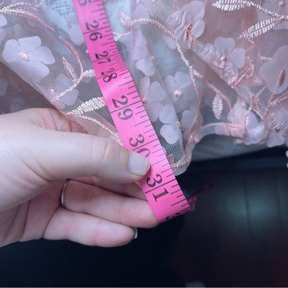 Anne Klein Women’s Blush Pink Floral Mesh sheer oversized Kimono Jacket XXS/XS - Picture 10 of 10